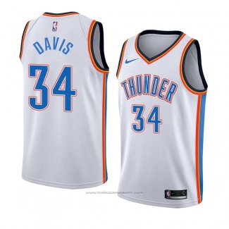 Maillot Oklahoma City Thunderr Tyler Davis #34 Association 2018 Blanc