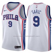 Maillot Philadelphia 76ers Dario Saric #9 Swingman Association 2017-18 Blanc