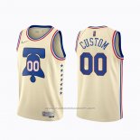 Maillot Philadelphia 76ers Personnalise Earned 2020-21 Creme