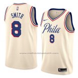 Maillot Philadelphia 76ers Zhaire Smith #8 Ville 2018 Crema