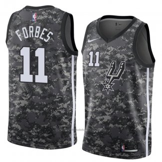 Maillot San Antonio Spurs Bryn Forbes #11 Ville 2018 Gris