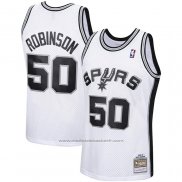 Maillot San Antonio Spurs David Robinson #50 Mitchell & Ness 1998-99 Blanc