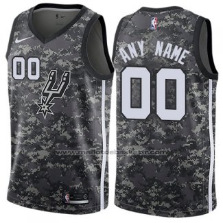 Maillot San Antonio Spurs Personnalise Ville 17-18 Blanc