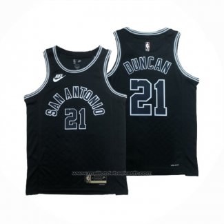 Maillot San Antonio Spurs Tim Duncan #21 Statement 2022-23 Noir