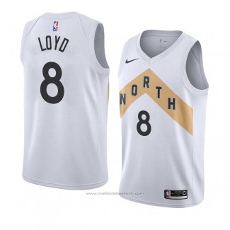 Maillot Toronto Raptors Jordan Loyd #8 Ville 2018 Blanc