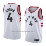 Maillot Toronto Raptors Lorenzo Brown #4 Association 2018 Blanc