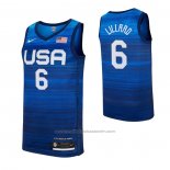 Maillot USA 2021 Damian Lillard #6 Bleu