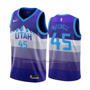 Maillot Utah Jazz Donovan Mitchell #45 Throwback 2019-20 Volet
