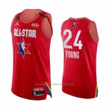 Maillot All Star 2020 Atlanta Hawks Trae Young #24 Autentico Rouge