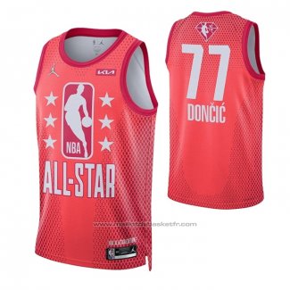 Maillot All Star 2022 Dallas Mavericks Luka Doncic #77 Grenat