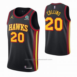 Maillot Atlanta Hawks John Collins #20 Statement 2020-21 Noir