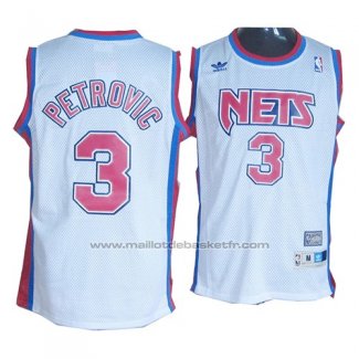 Maillot Brooklyn Nets Drazen Petrovic #3 Retro Blanc