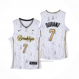 Maillot Brooklyn Nets Kevin Durant #7 Christmas Blanc