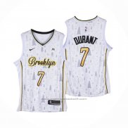 Maillot Brooklyn Nets Kevin Durant #7 Christmas Blanc