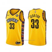 Maillot Brooklyn Nets Nicolas Claxton #33 Ville 2020-21 Jaune