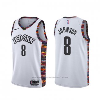 Maillot Brooklyn Nets Tyler Johnson #8 Ville 2020 Blanc