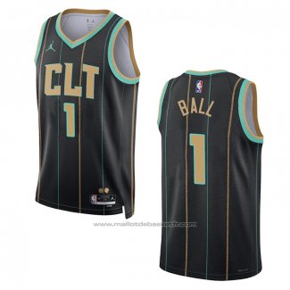 Maillot Charlotte Hornets LaMelo Ball #1 Ville 2022-23 Noir