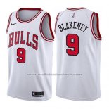 Maillot Chicago Bulls Antonio Blakeney #9 Association 2017-18 Blanc