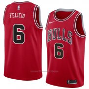 Maillot Chicago Bulls Cristiano Felicio #6 Icon 2018 Rouge
