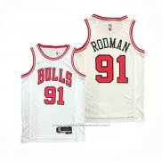 Maillot Chicago Bulls Dennis Rodman #91 Association 2021 Blanc