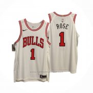 Maillot Chicago Bulls Derrick Rose #1 Association Authentique Blanc