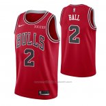 Maillot Chicago Bulls Lonzo Ball #2 Icon 2021 Rouge