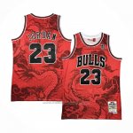 Maillot Chicago Bulls Michael Jordan #23 Asian Heritage Throwback 1997-98 Rouge