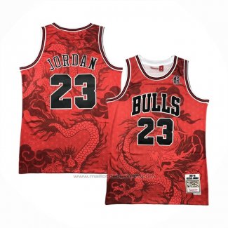 Maillot Chicago Bulls Michael Jordan #23 Asian Heritage Throwback 1997-98 Rouge