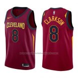 Maillot Cleveland Cavaliers Jordan Clarkson #8 Icon 2017-18 Rouge
