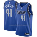 Maillot Dallas Mavericks Dirk Nowitzki #41 2017-18 Bleu