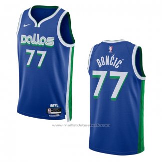 Maillot Dallas Mavericks Luka Doncic #77 Ville 2022-23 Bleu