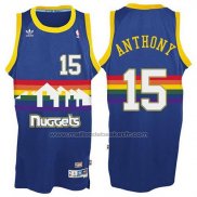 Maillot Denver Nuggets Carmelo Anthony #15 Retro Bleu