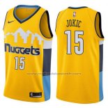 Maillot Denver Nuggets Nikola Jokic #15 Statement 2017-18 Jaune