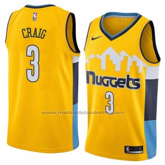 Maillot Denver Nuggets Torrey Craig #3 Statement 2018 Jaune