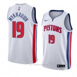 Maillot Detroit Pistons Svi Mykhailiuk #19 Association 2018 Blanc