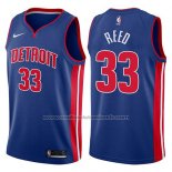 Maillot Detroit Pistons Willie Reed #33 Icon 2017-18 Bleu