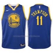 Maillot Enfant Golden State Warriors Klay Thompson #11 2017-18 Bleu