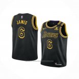 Maillot Enfant Los Angeles Lakers LeBron James #6 Mamba 2021-22 Noir