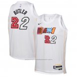 Maillot Enfant Miami Heat Jimmy Butler #22 Ville 2022-23 Blanc