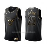 Maillot Golden Edition Chicago Bulls Michael Jordan #23 Noir