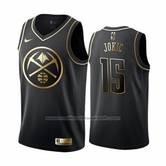 Maillot Golden Edition Denver Nuggets Nikola Jokic #15 Noir