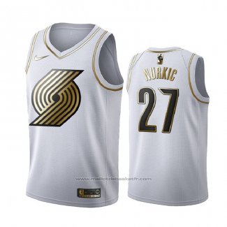 Maillot Golden Edition Portland Trail Blazers Jusuf Nurkic #27 Blanc