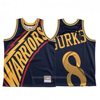 Maillot Golden State Warriors Alec Burks #8 Mitchell & Ness Big Face Bleu