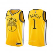 Maillot Golden State Warriors D'angelo Russell #1 Earned Jaune