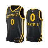 Maillot Golden State Warriors Gary Payton II #0 Ville 2023-24 Noir