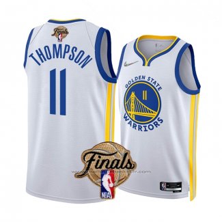 Maillot Golden State Warriors Klay Thompson #11 Association 2022 NBA Finals Blanc