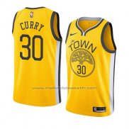 Maillot Golden State Warriors Stephen Curry #30 Earned 2018-19 Jaune