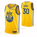 Maillot Golden State Warriors Stephen Curry #30 Statement 2021 Or