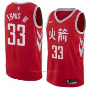Maillot Houston Rockets James Ennis III #33 Ville 2018 Rouge