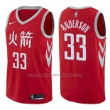 Maillot Houston Rockets Ryan Anderson #33 Ville 2017-18 Rouge